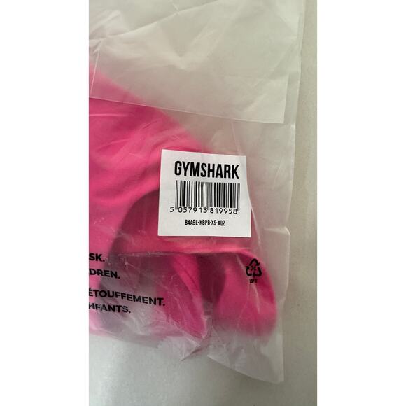 GymShark Longline Sports Bra Womens XS Bright Fuchsia Pink New B4A9L Training - Picture 7 of 8